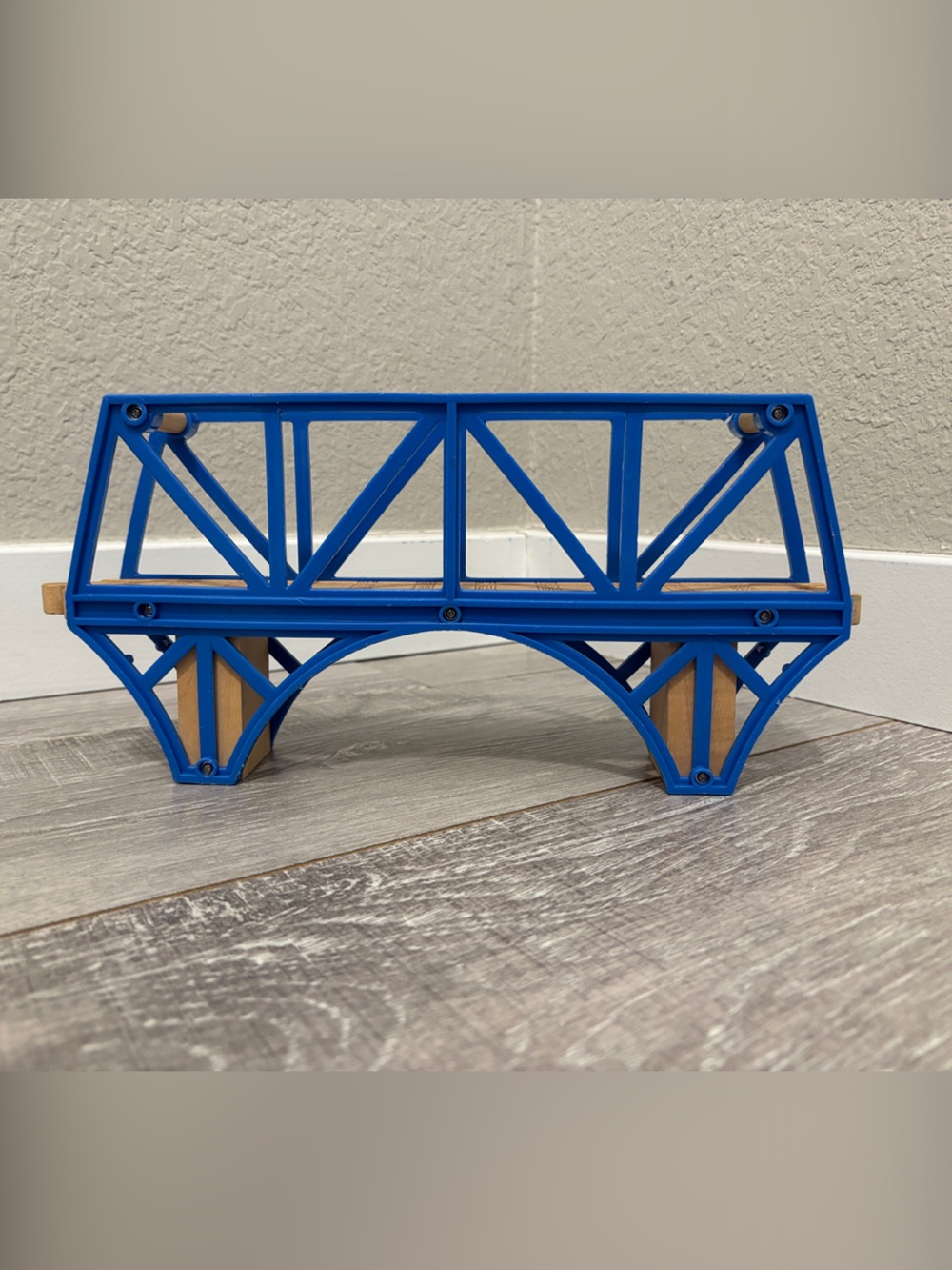 Wooden Track - Sodor Bay Blue Bridge (?) Piece - Thomas & Friends